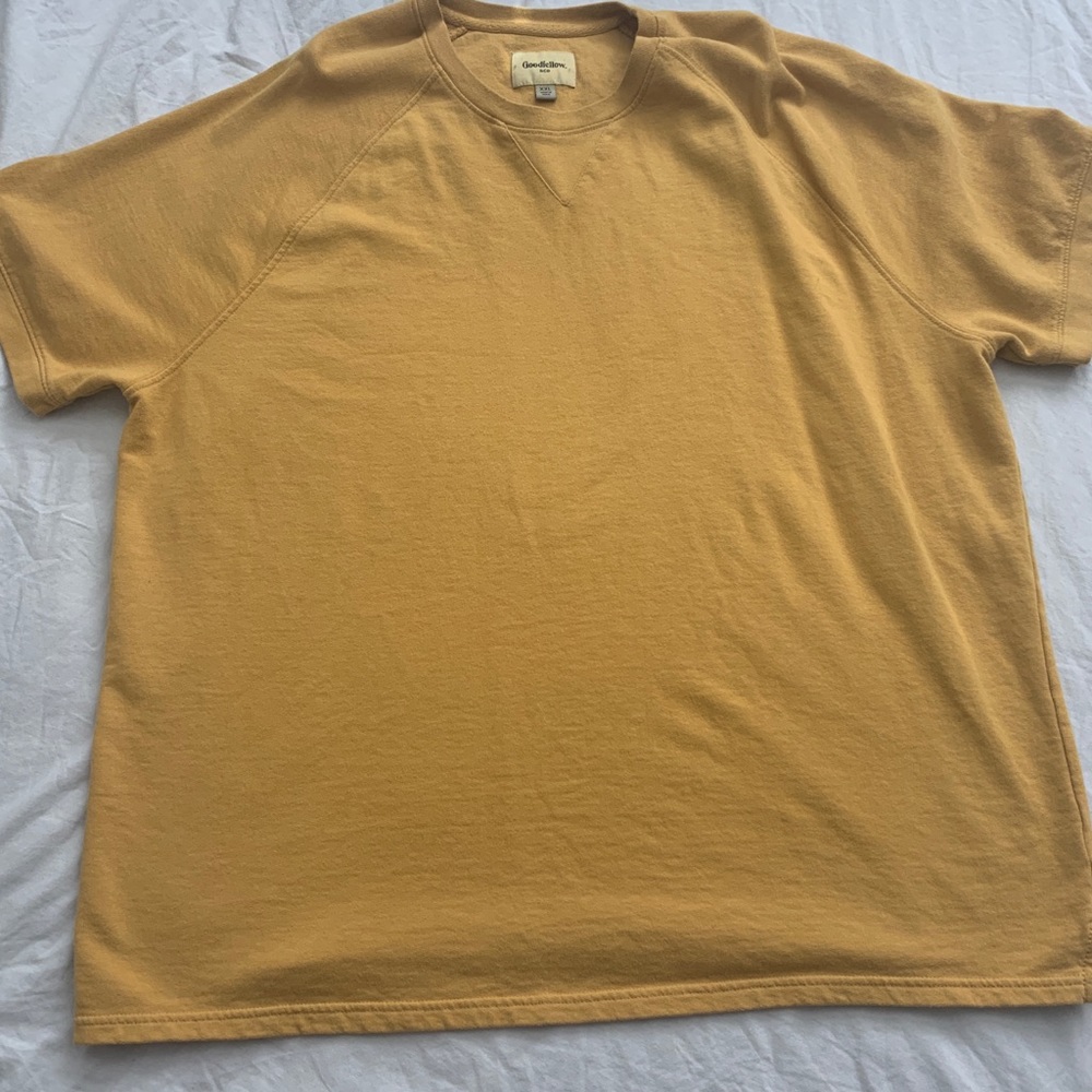 Short Sleeve Deep Yellow Sweater Goodfellow XXL